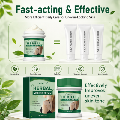 Ceoerty® Herbal Vitiligo Cream for daily care of white patches and uneven-looking skin tone