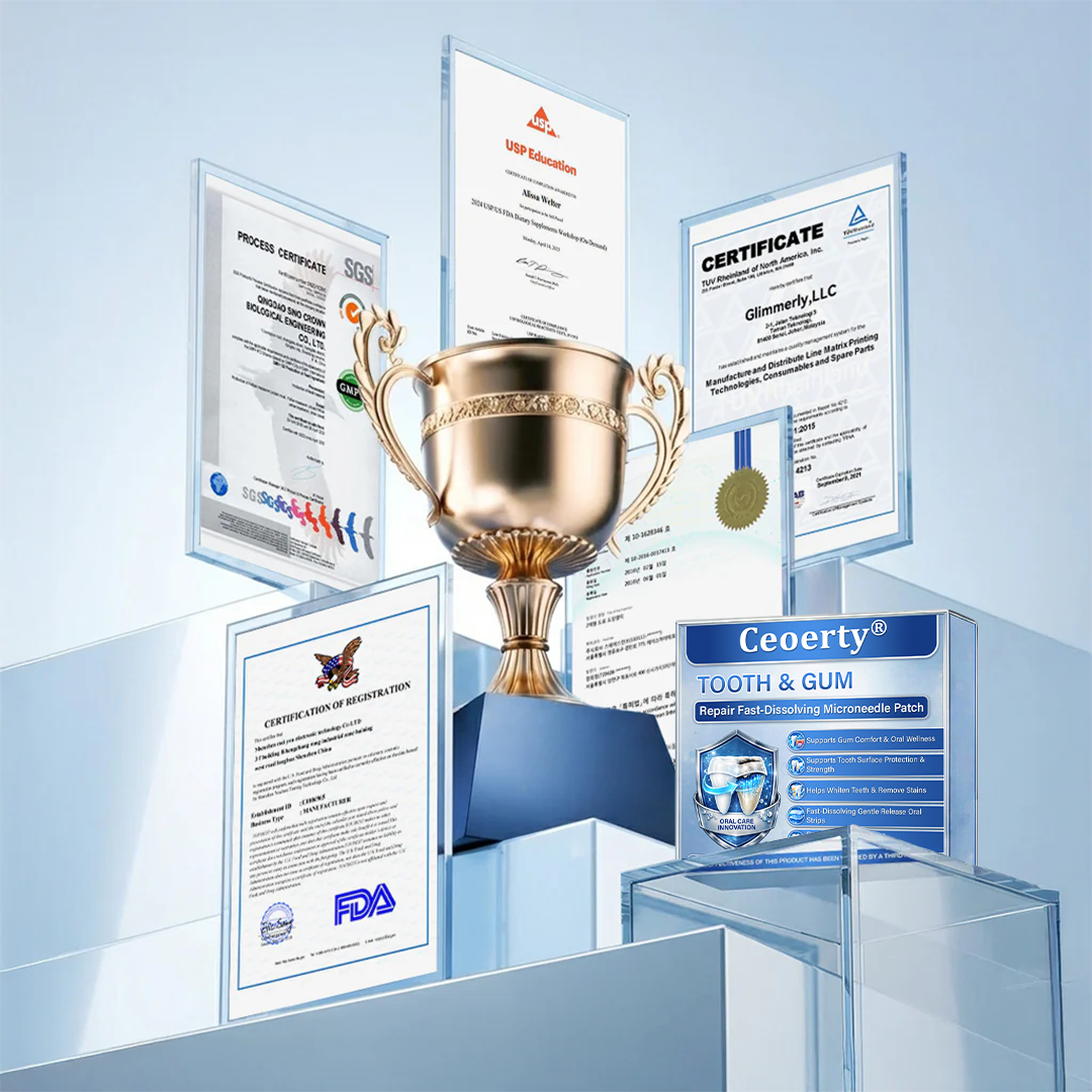 Ceoerty® dental microneedle patch with Tideglusib and hydroxyapatite